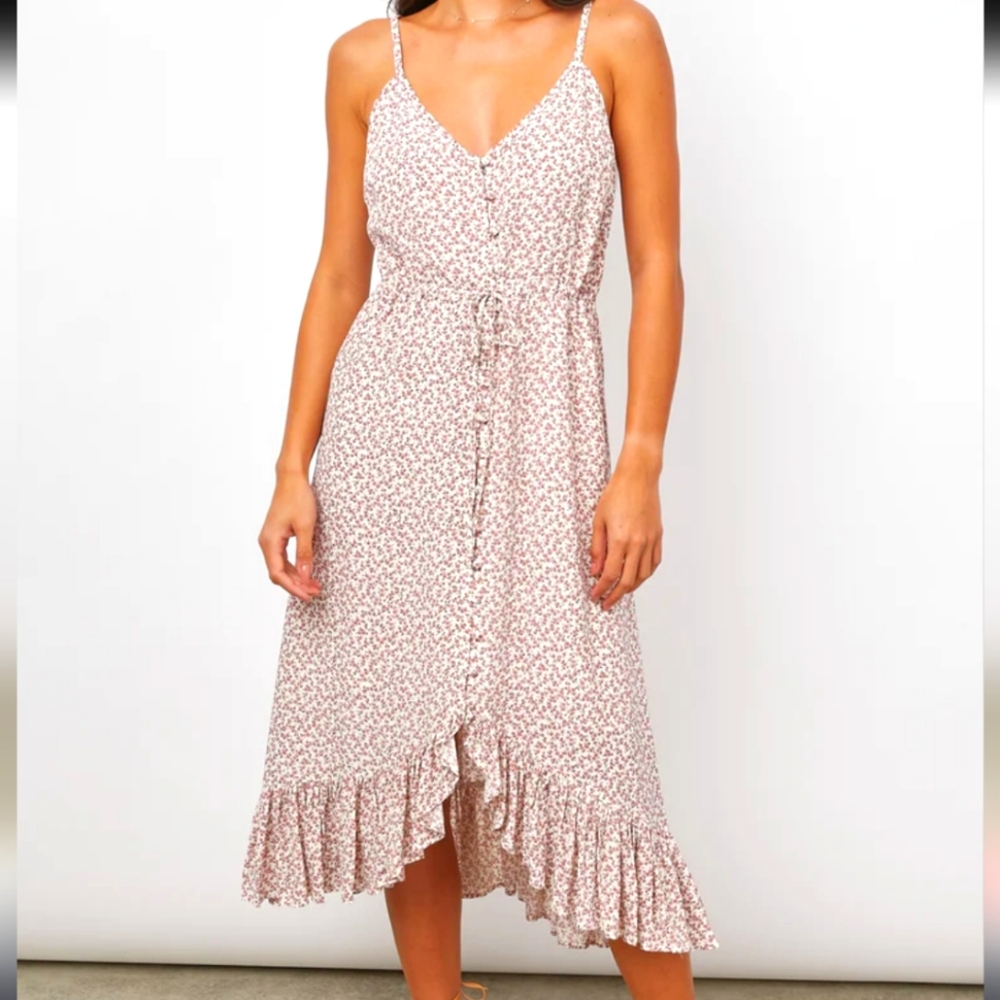 RAILS Frida Dress Lined Ruffle Skirt Size XS
